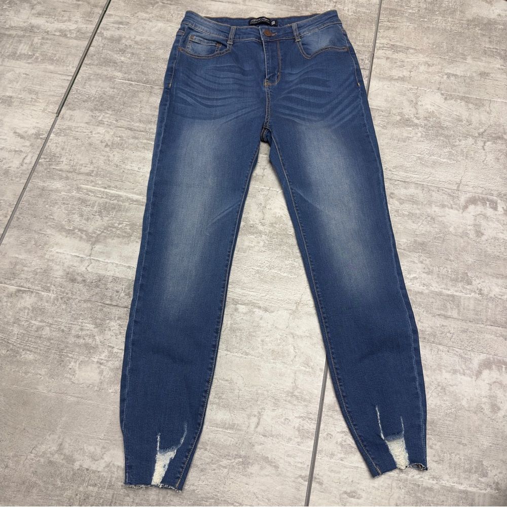 Blue Age Jeans Juniors Size 11 Blue Skinny Stretch Denim Low Rise